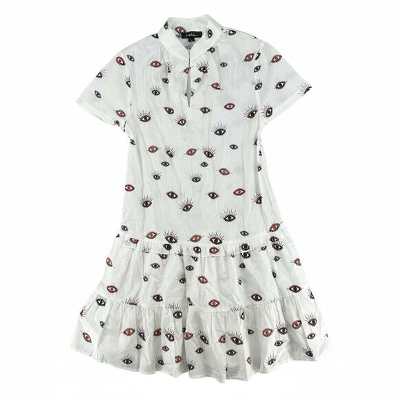 Nicole Miller “Evil Eye” Print Shift Dress • Size Small • Mod / Y2K Vibe - Picture 1 of 9